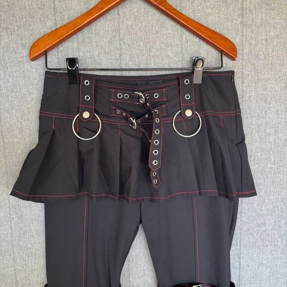 Current Mood Creating Chaos Strappy Black Stretch Skirt Overlay Pants Size XL - Picture 2 of 16